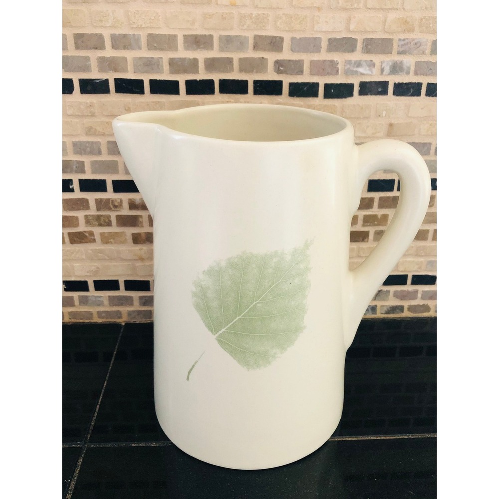 DENBY Energy Leaf 80 oz Pitcher Model 1809 Made in Portugal for‎ Denby Pottery